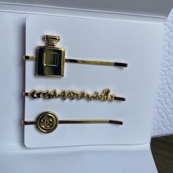 CHANEL Other - CHANEL Gold Hair Accessory Trio